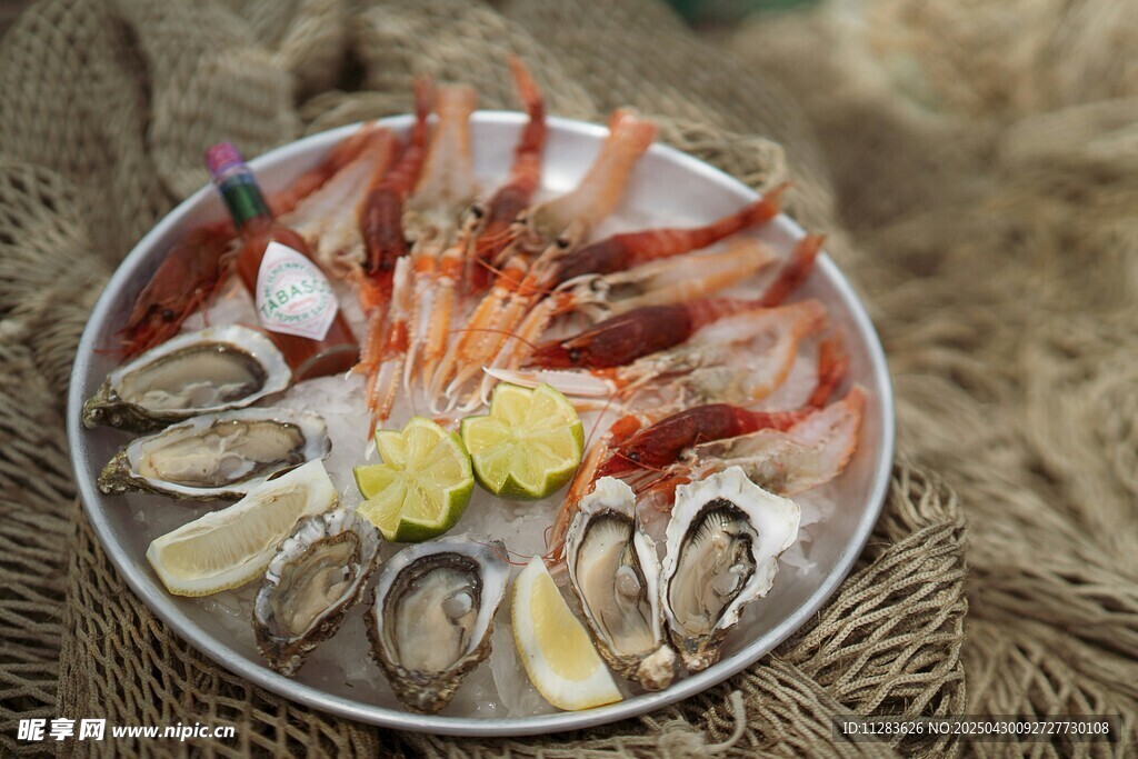 海鲜拼盘 美味诱人的佳肴