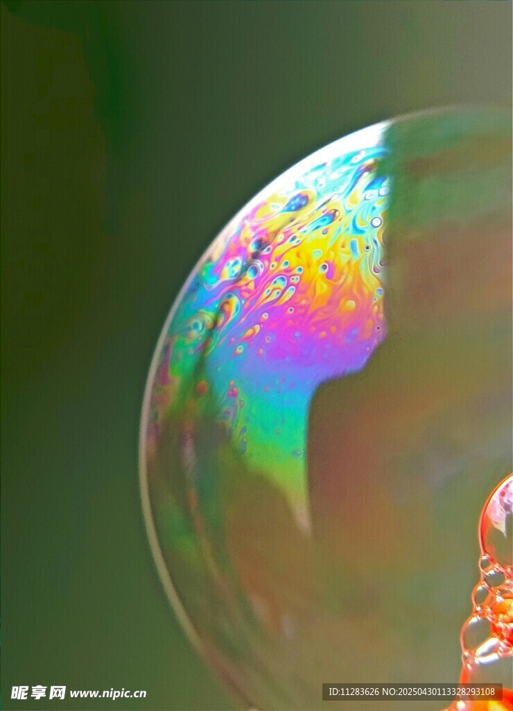 梦幻多彩泡泡特写