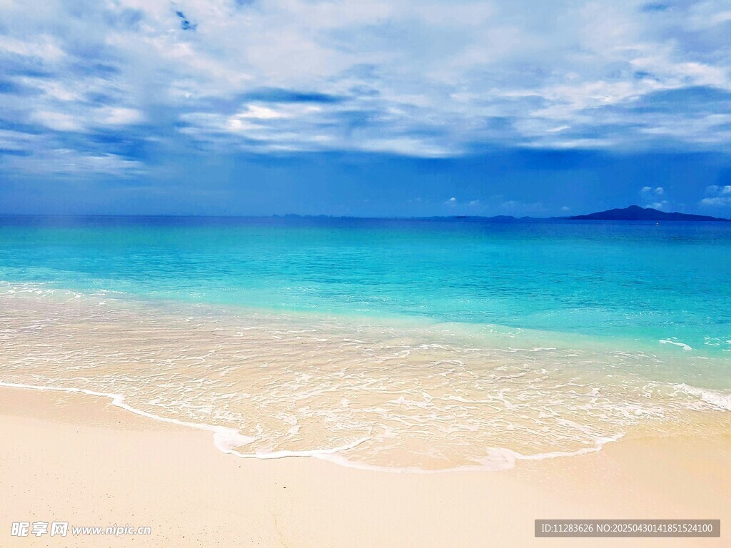 美丽海滨沙滩海景风光