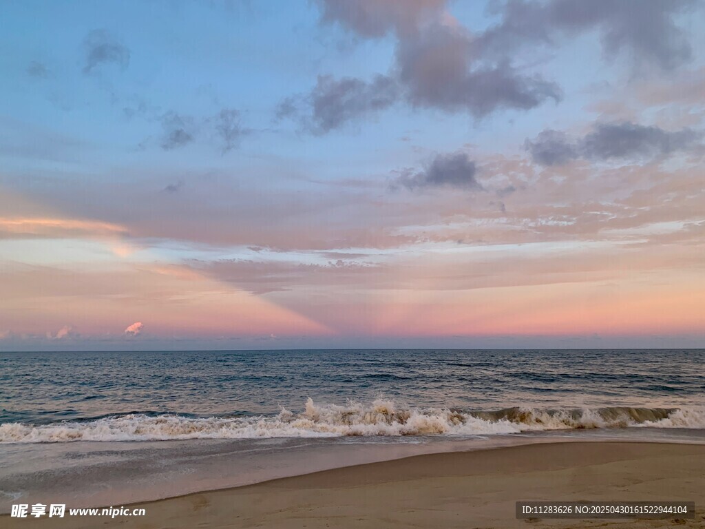 海边绝美日落海景风光