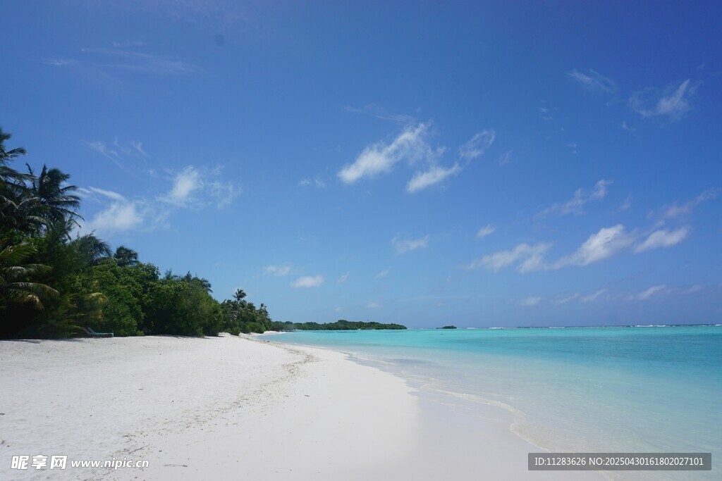 梦幻白沙碧海蓝天美景