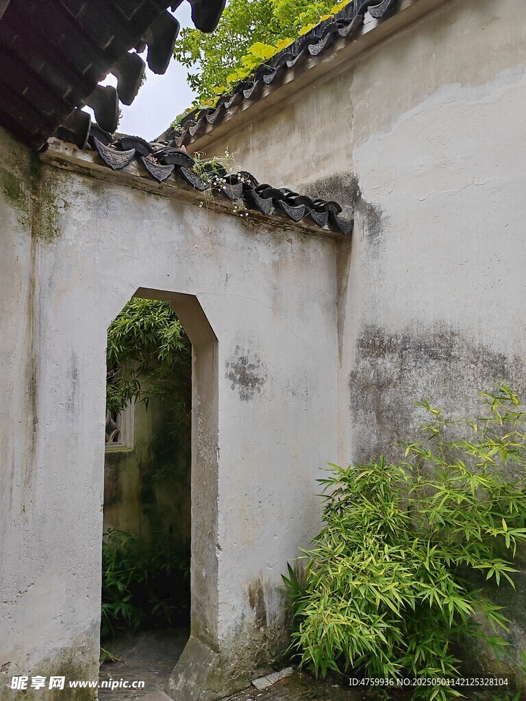 古宅拱门绿意环绕