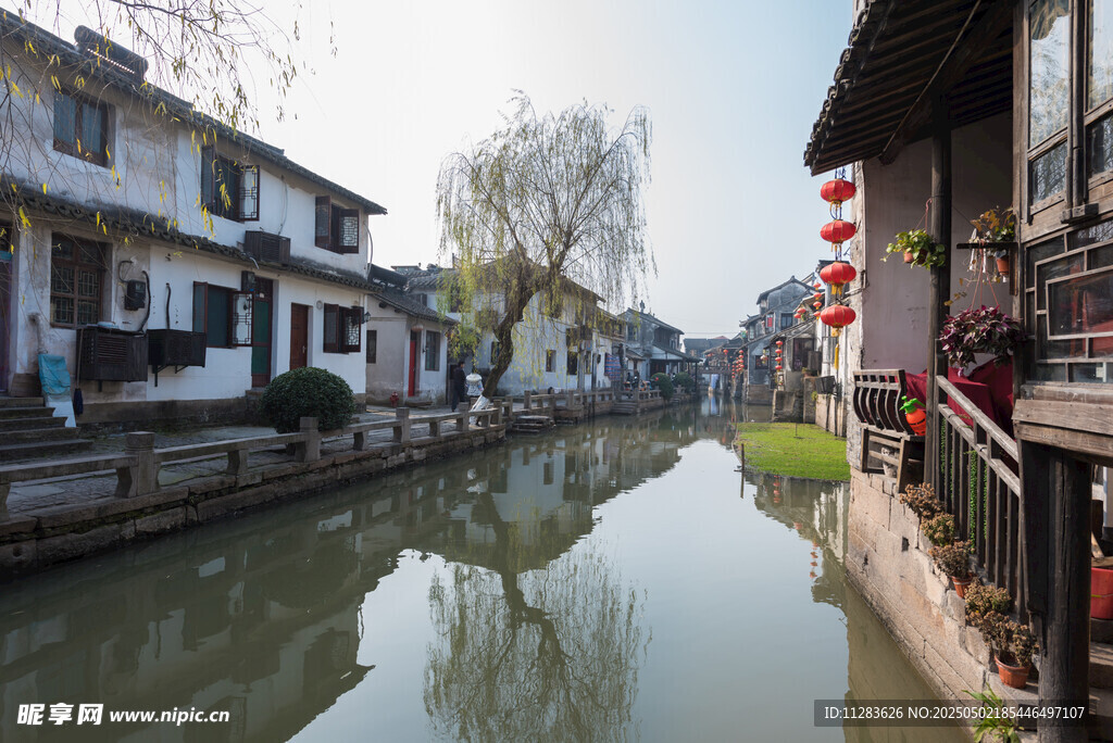 江南水乡古巷小河美景