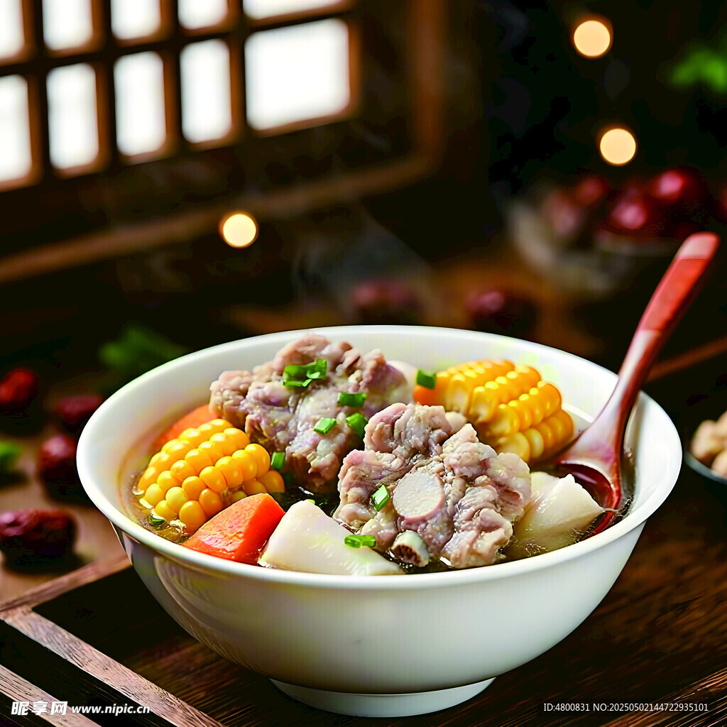 山药玉米排骨汤