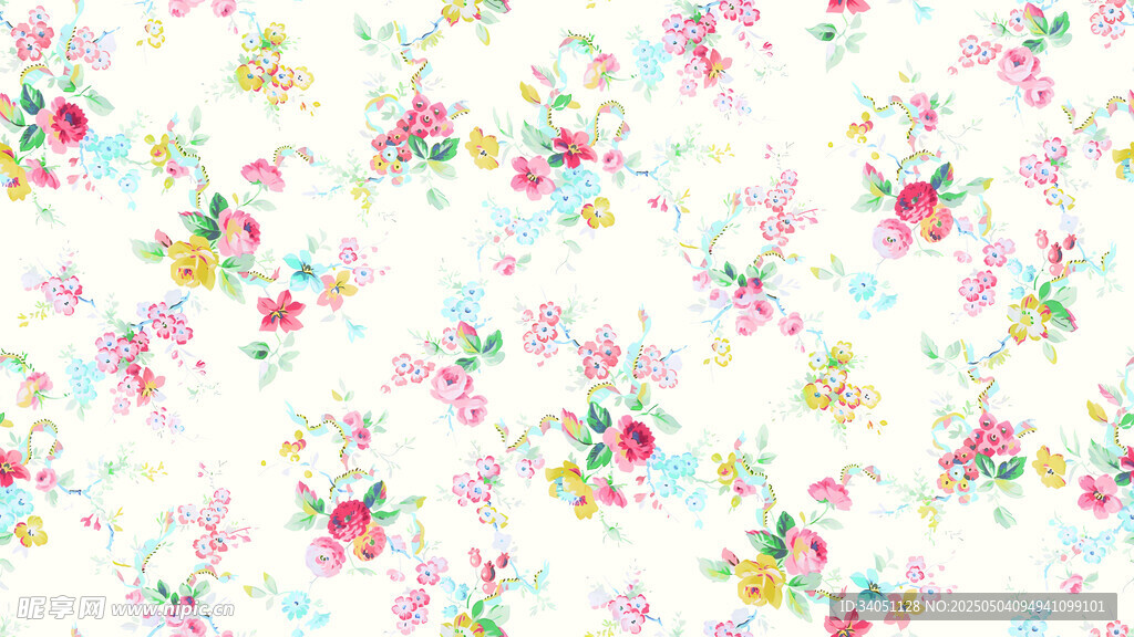 清新花卉图案背景
