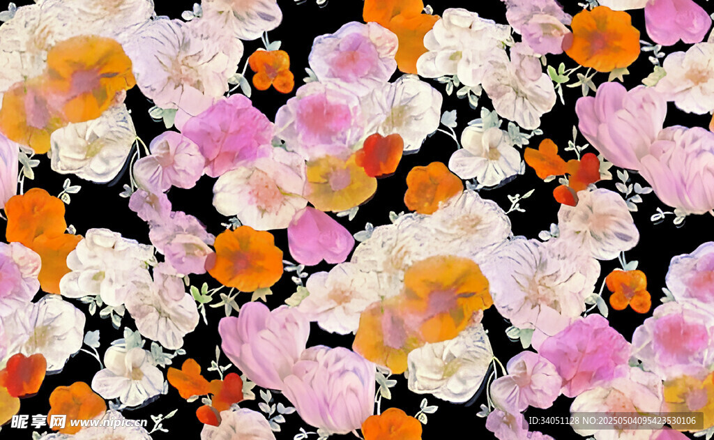 多彩花卉图案背景