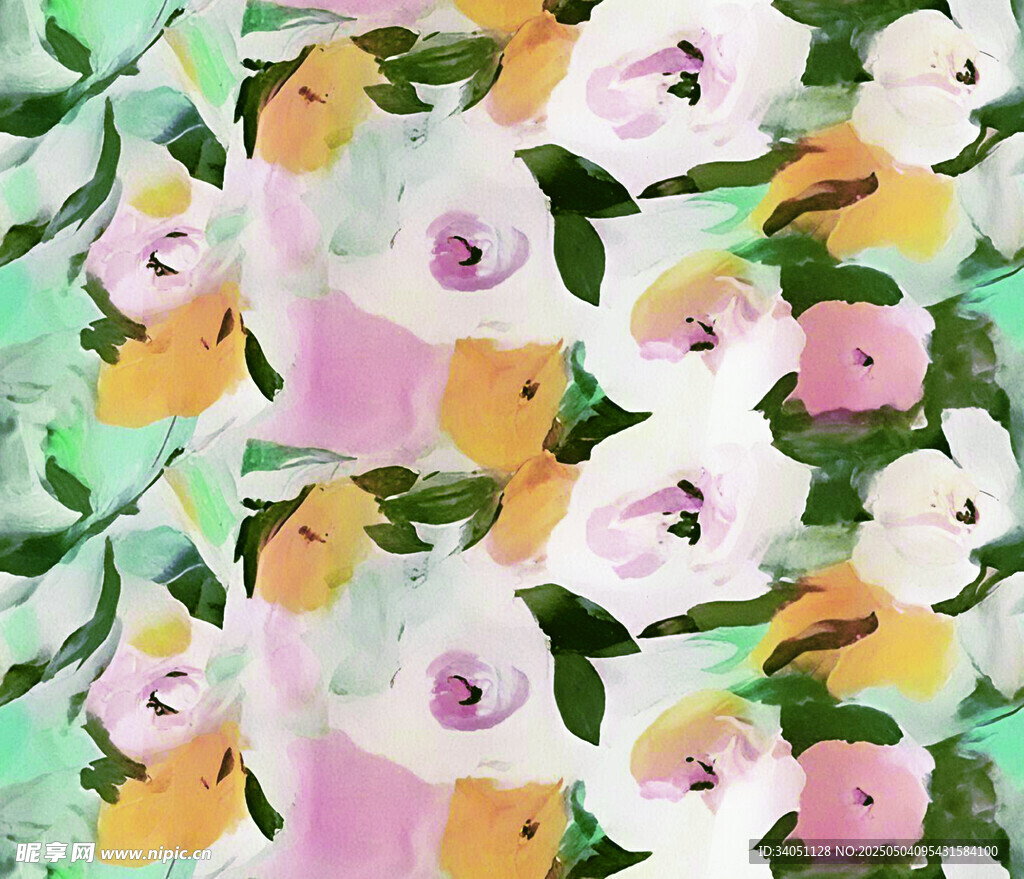 清新花卉图案背景图