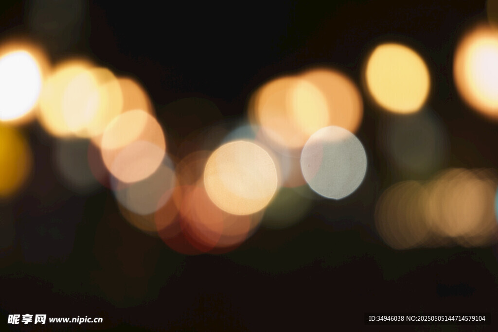 梦幻光斑夜景灯光效果