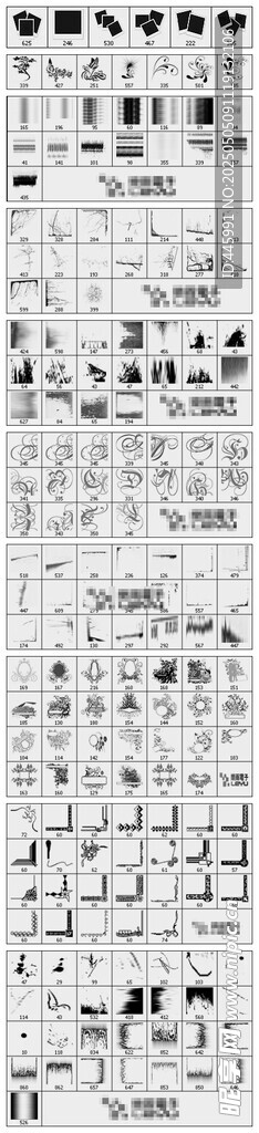精美笔刷边框类