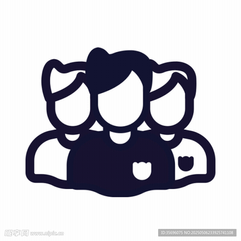 三人团队图标形象