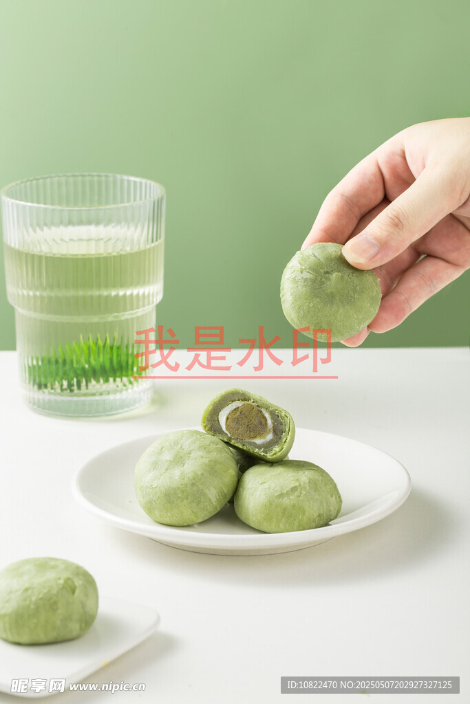 手取抹茶味点心