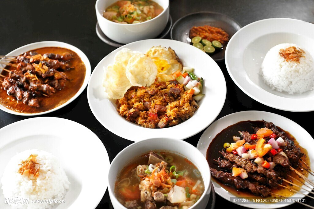 多样美味中式餐食集合