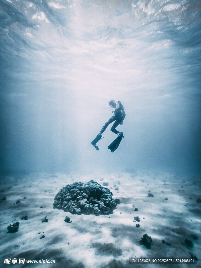 深海潜水员探索神秘海底