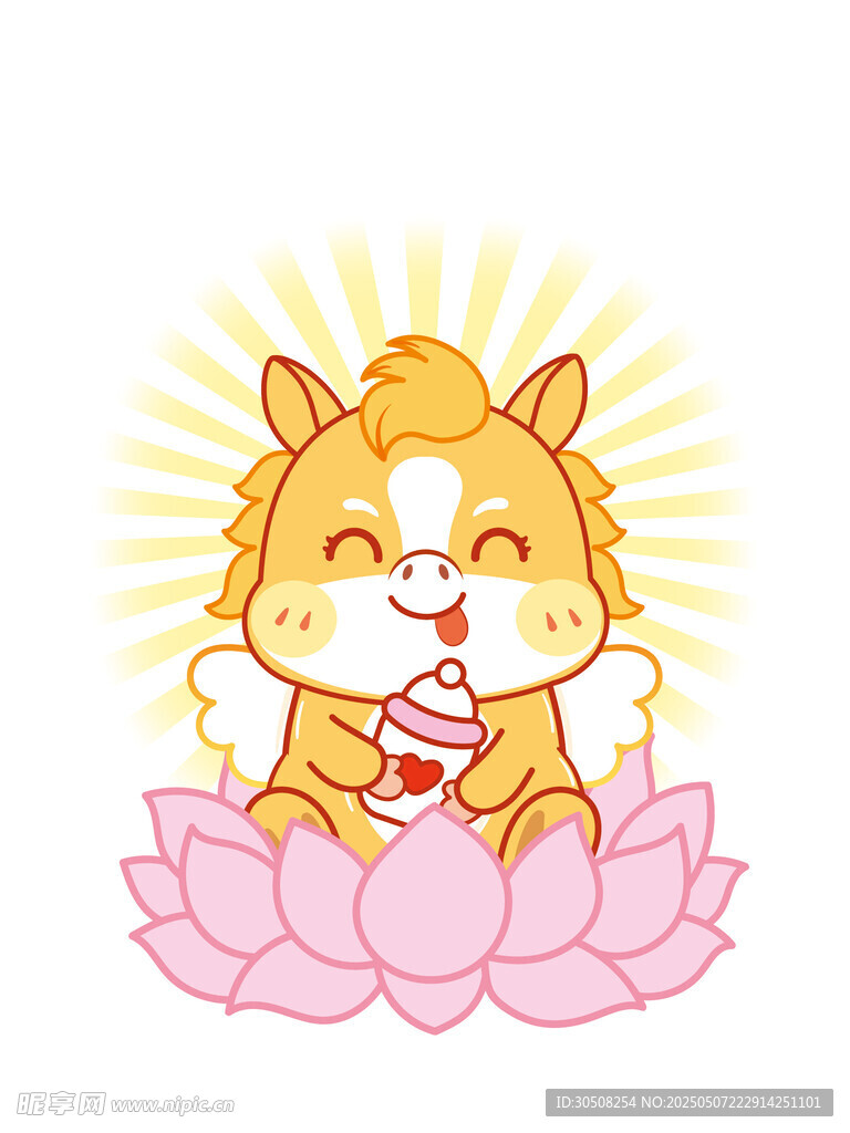 小马角色插画设计卡通