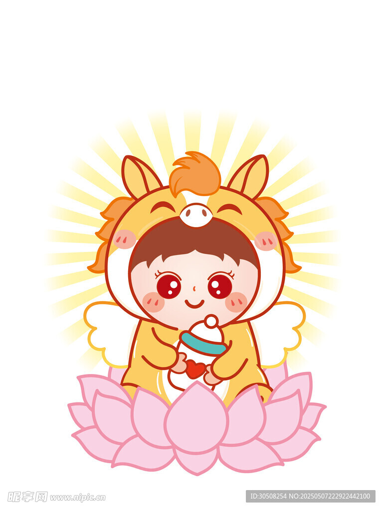 小马宝宝卡通头像插画图片设计