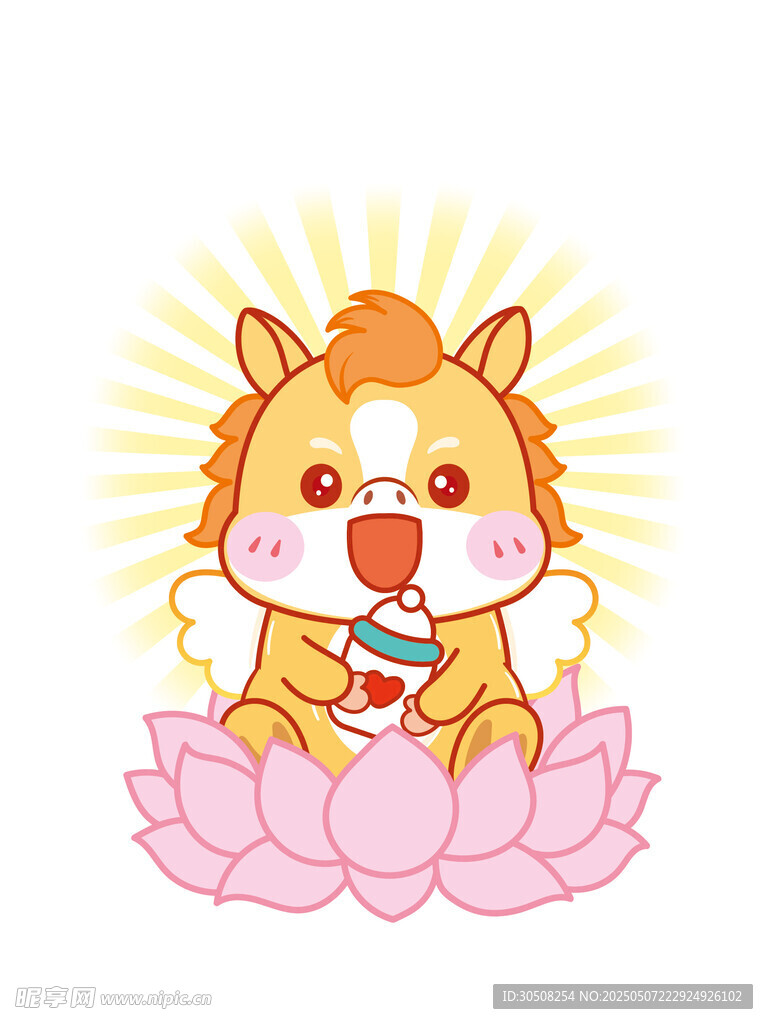 小马宝宝卡通头像插画设计