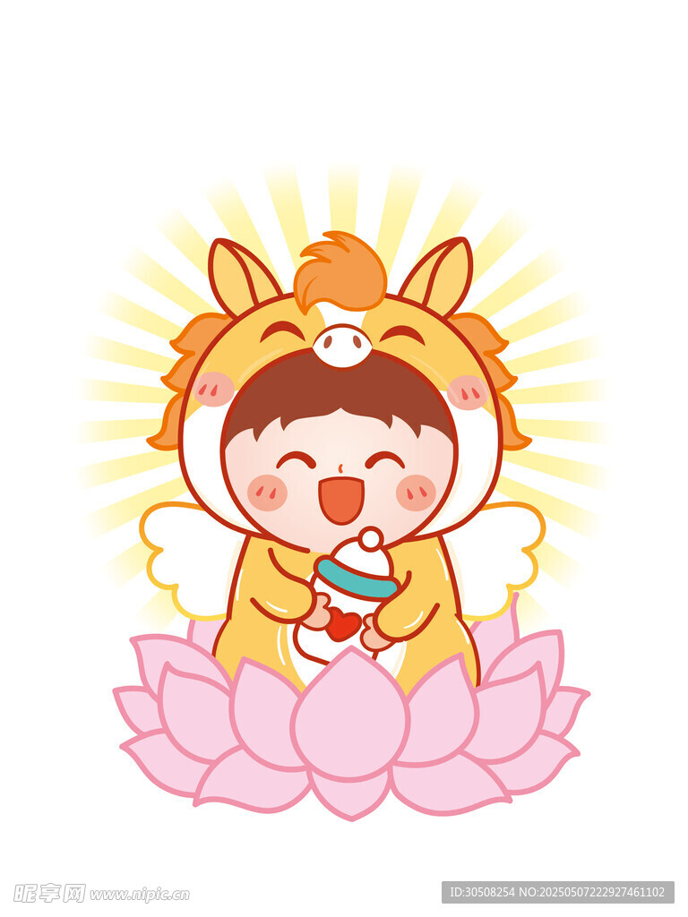 小马宝宝卡通头像插画