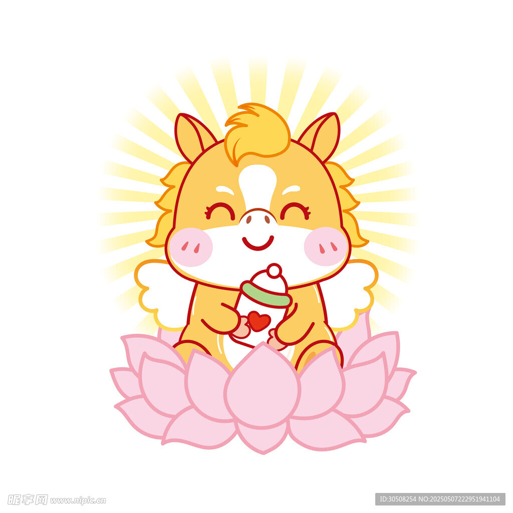 小马宝宝插画设计卡通
