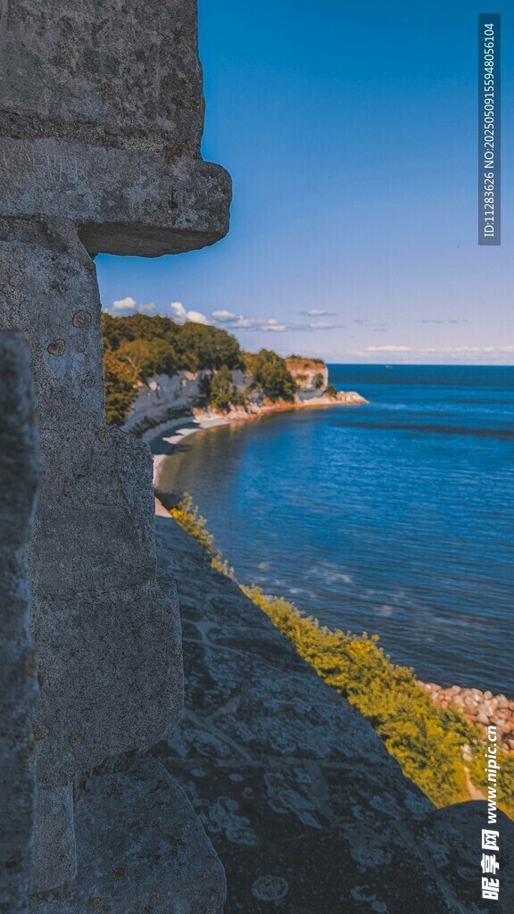 海岸石景 碧海蓝天风光