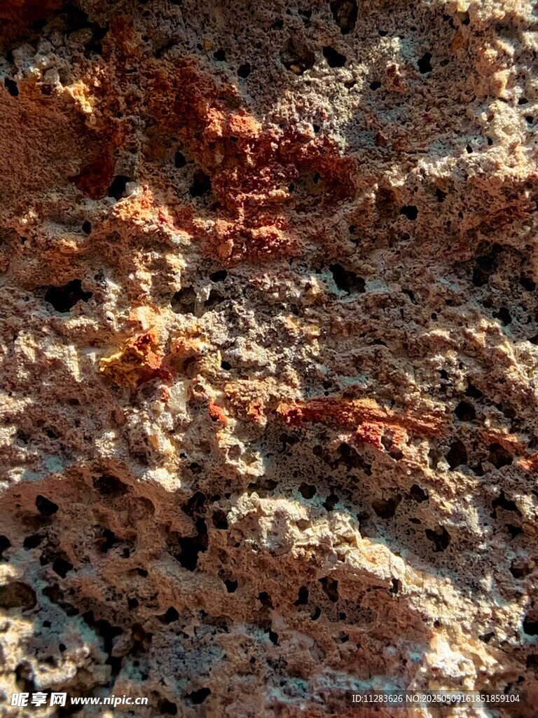粗糙岩石表面纹理特写