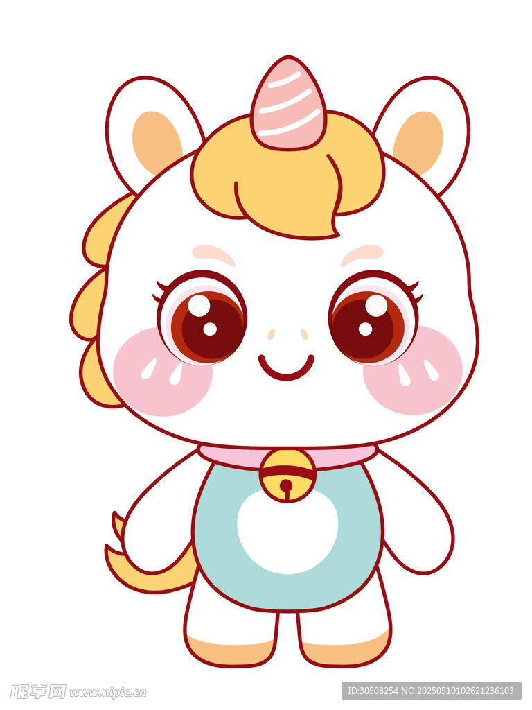 开心的萌马驹图片