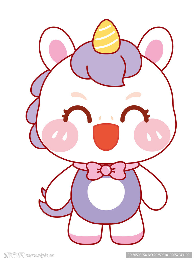 可爱的萌马插画图片设计