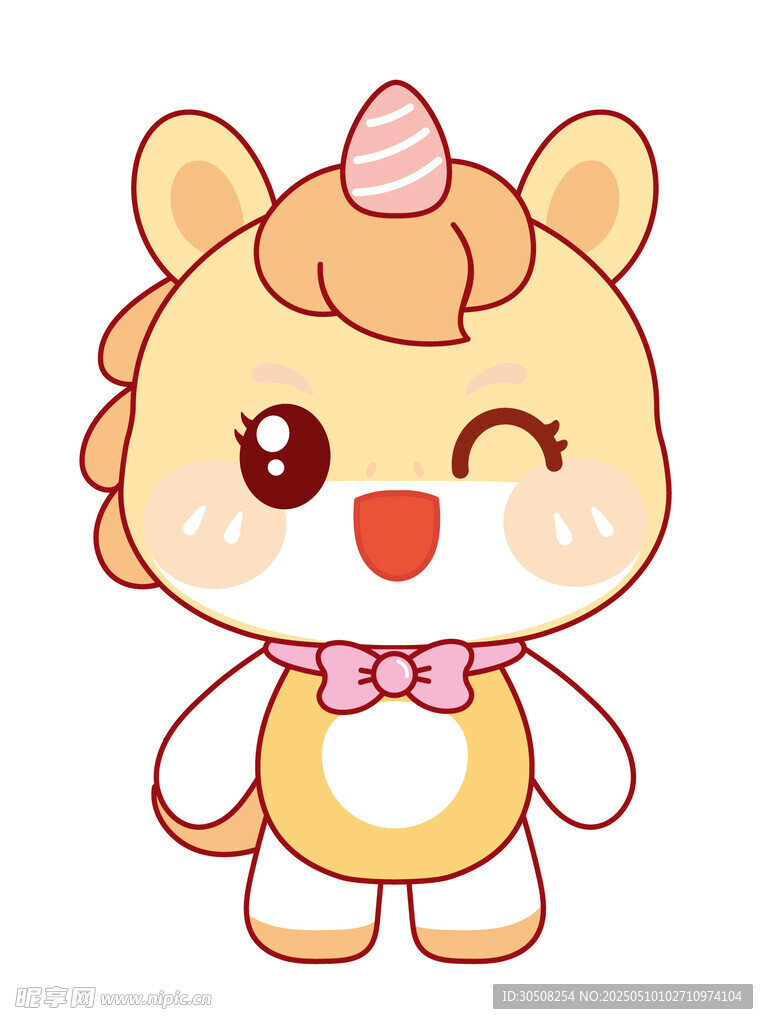 活泼的马宝宝插画图片设计