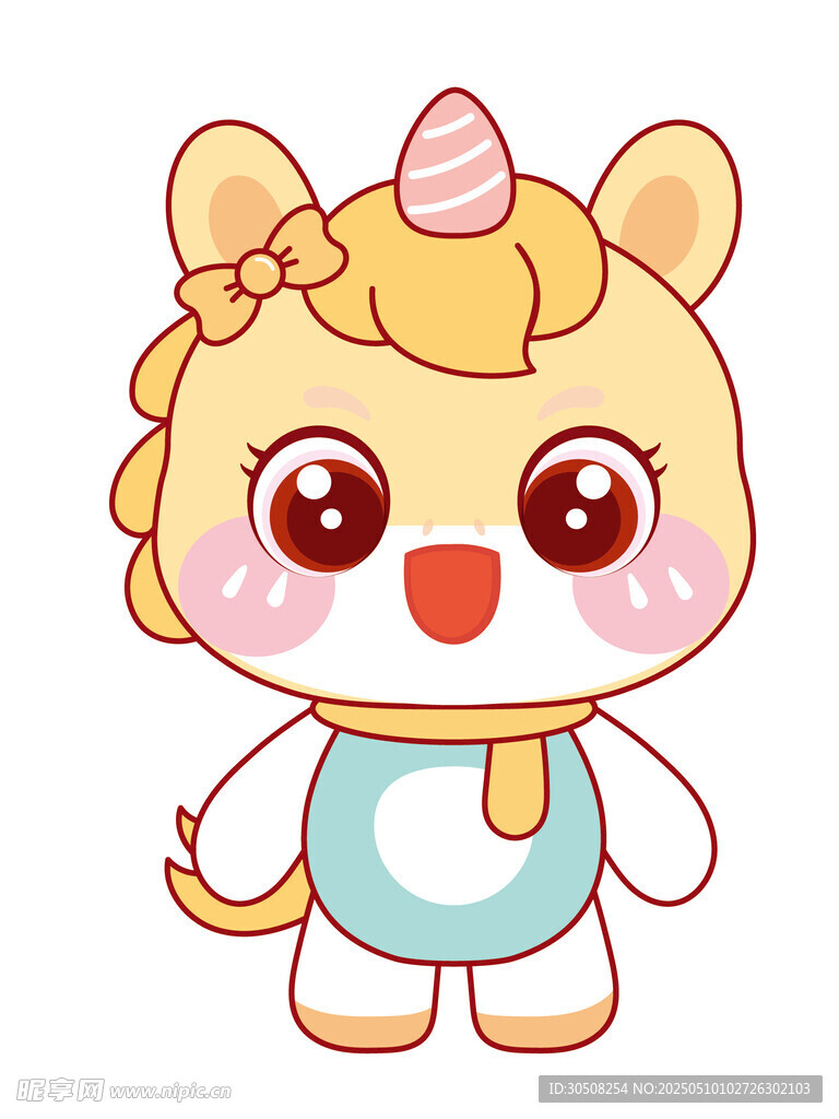 活泼的小马插画卡通