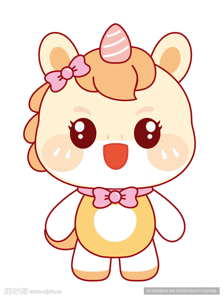 可爱的黄色小马驹