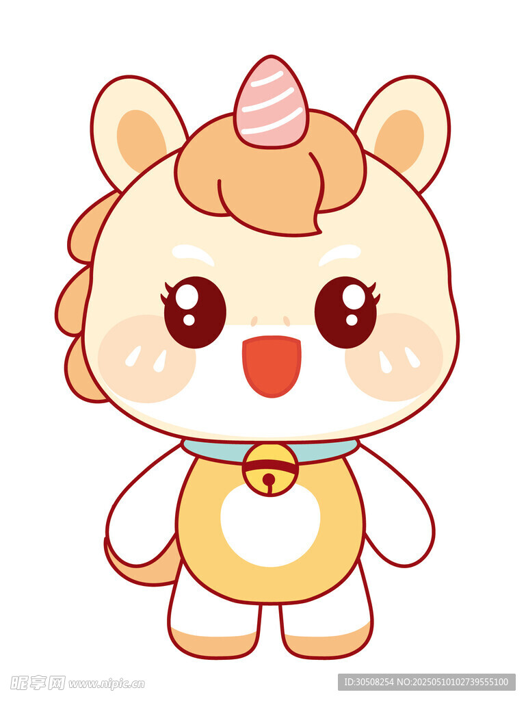 美丽的马宝宝插画