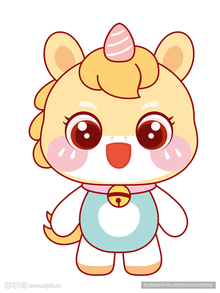 漂亮的马宝宝插画