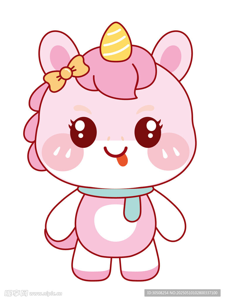 可爱的粉色小马