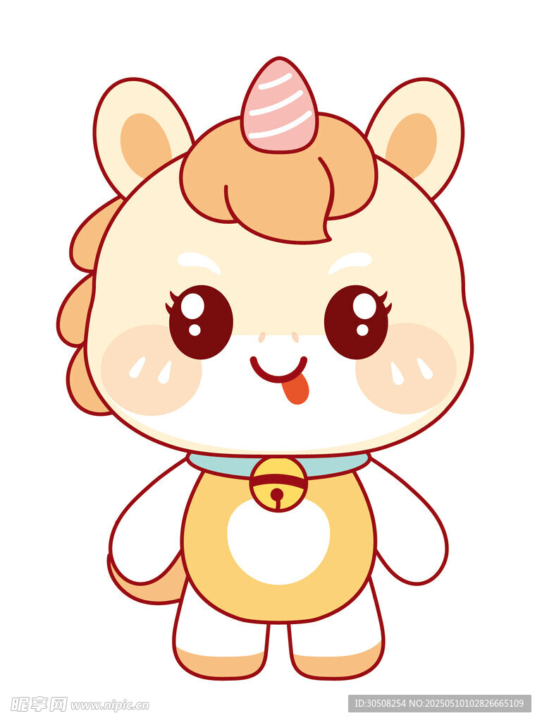 美丽的小马插画