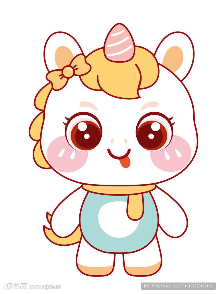 漂亮的小马插画