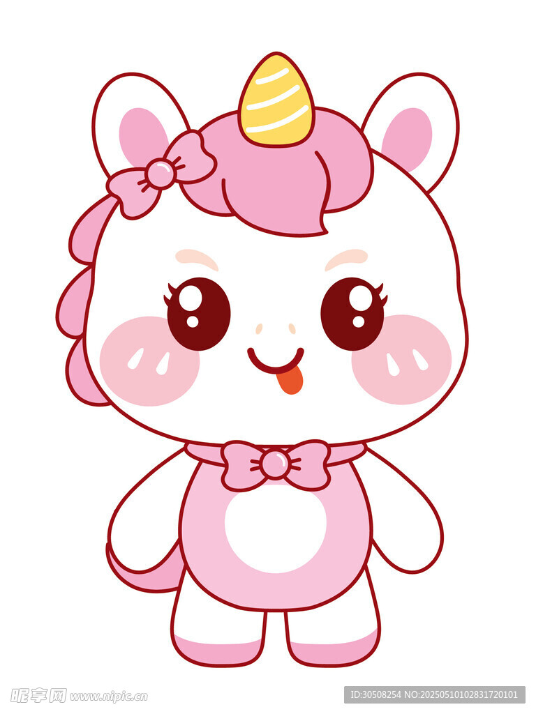 可爱的小马插画