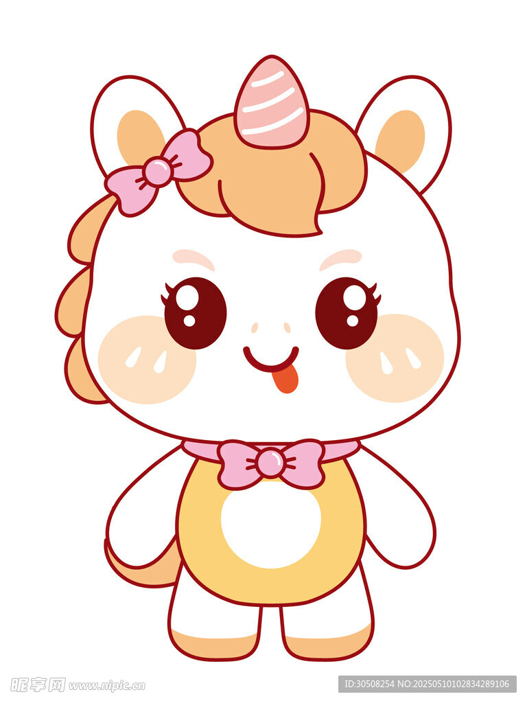 好看的马宝宝插画图片设计