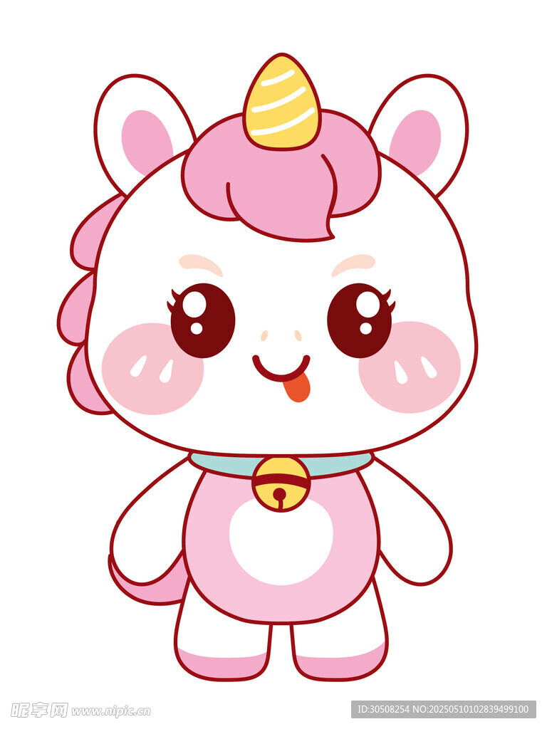 好看的马宝宝插画卡通可爱