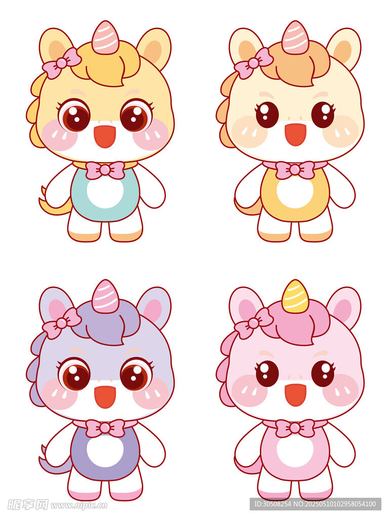 漂亮的马宝宝插画图片设计