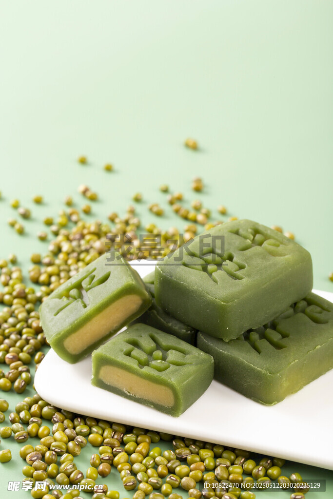 平安暴富绿豆茶糕