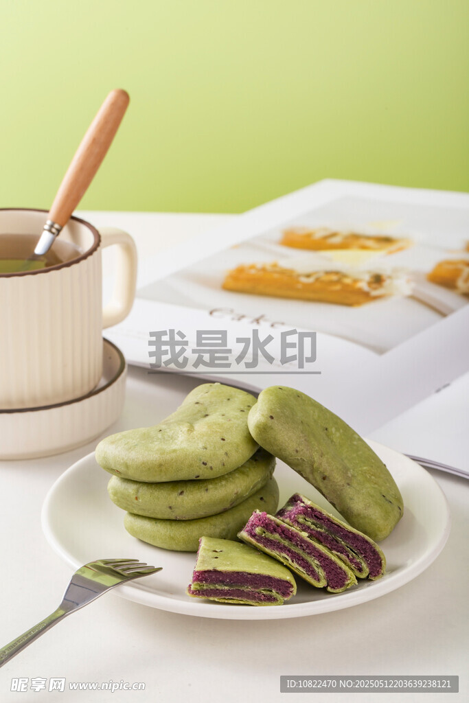 奇亚籽抹茶紫薯芋泥饼