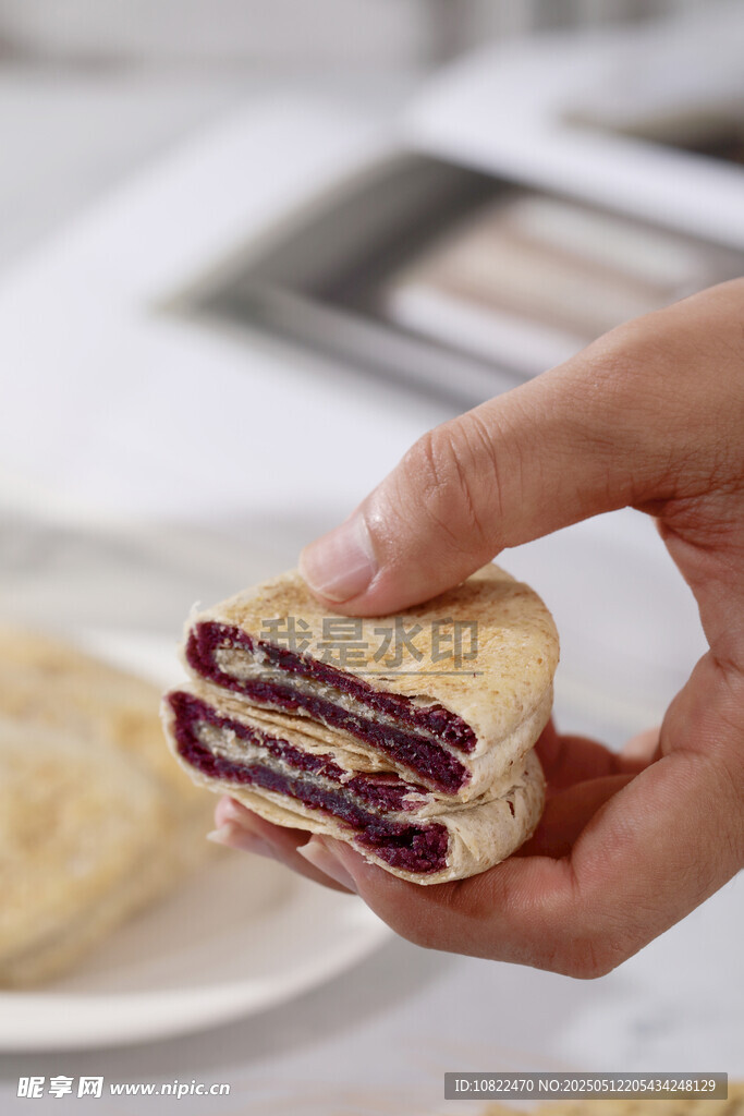 全麦紫薯芋泥饼