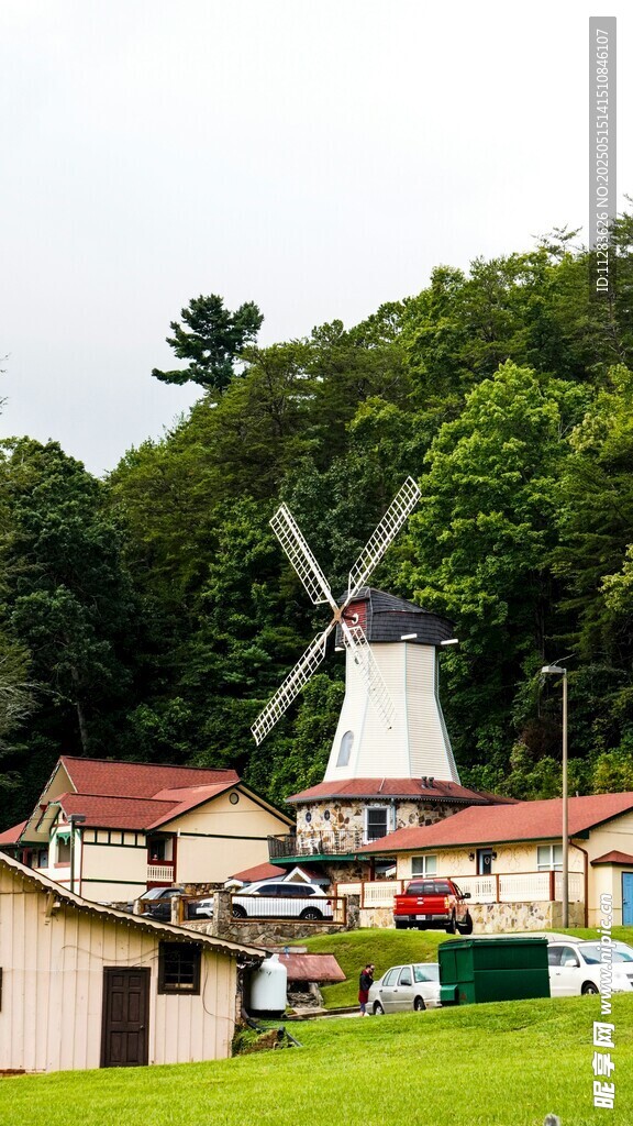乡村风车景观