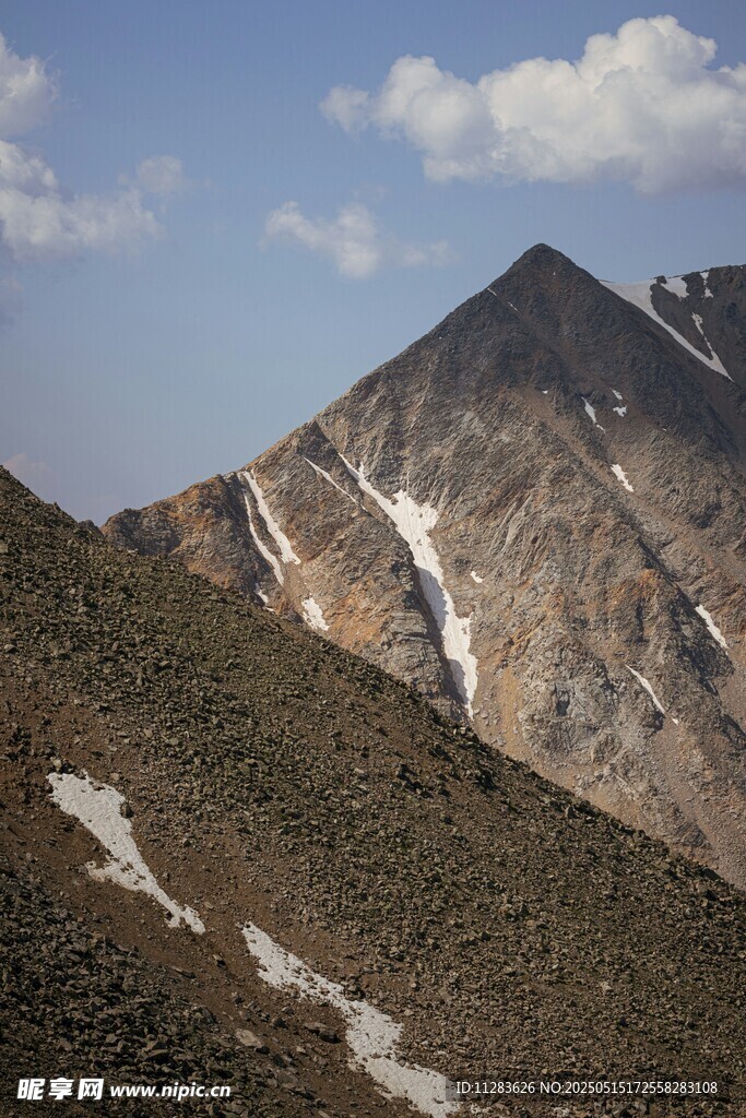 巍峨雪山与山间草地景观