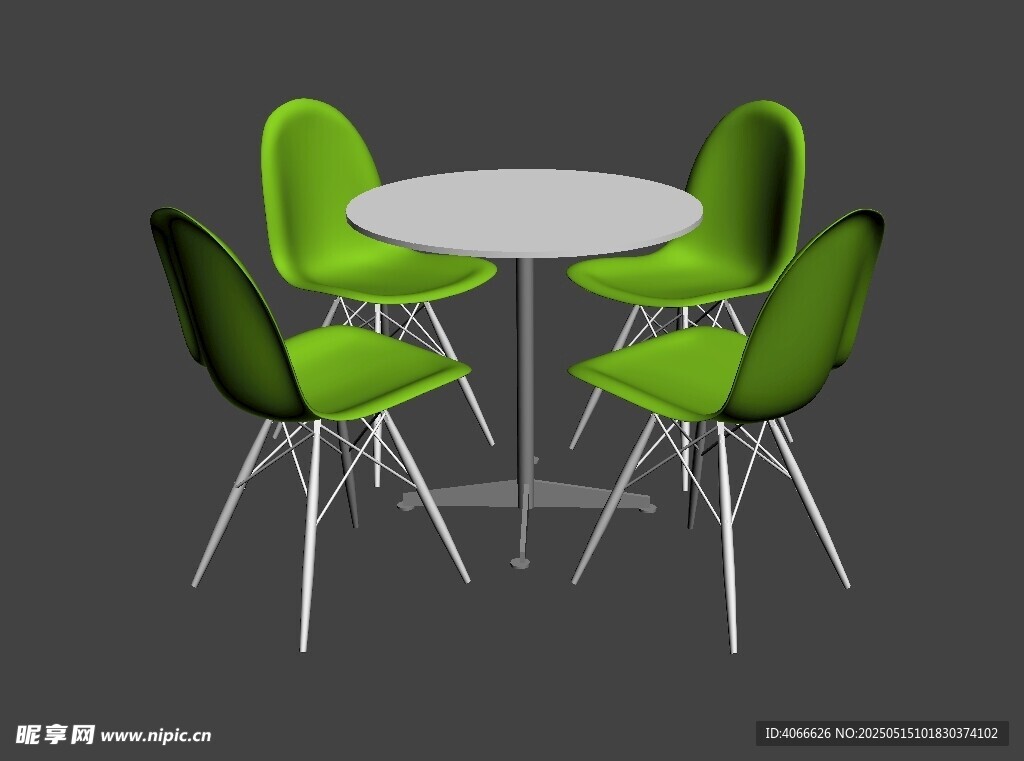 商务洽谈桌椅3d模型