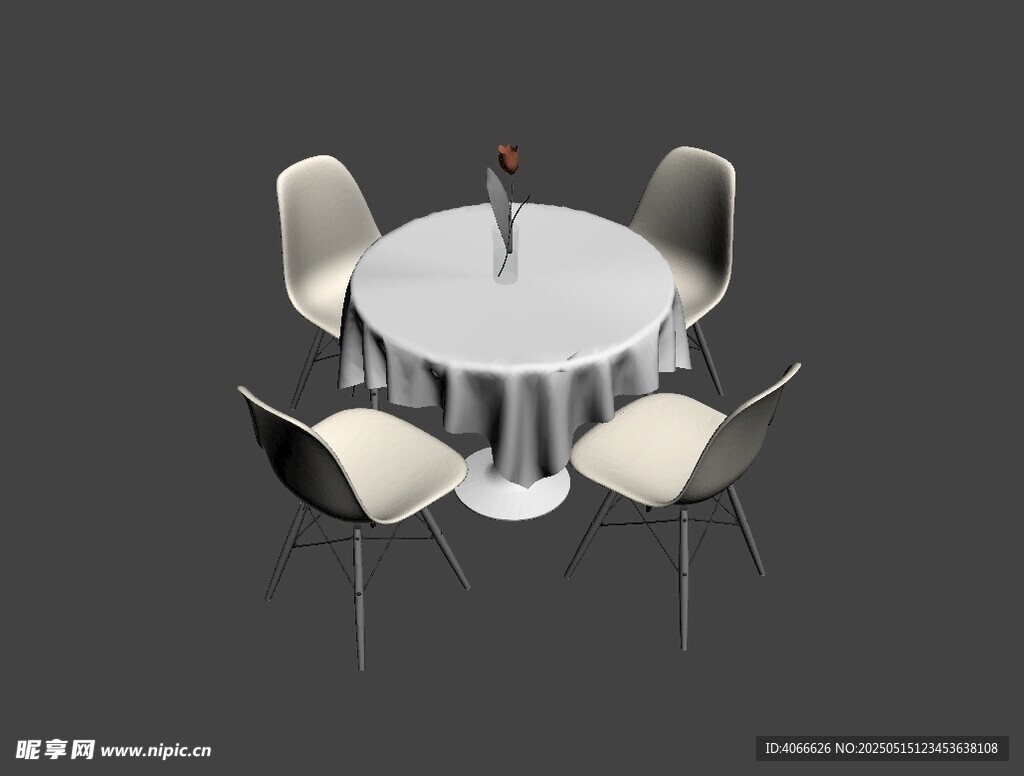 精品洽谈桌椅3d模型