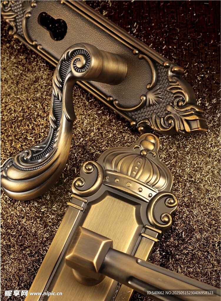 欧式门锁高清特写