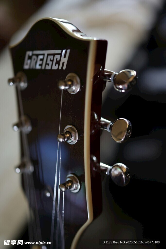 Fender吉他琴头特写