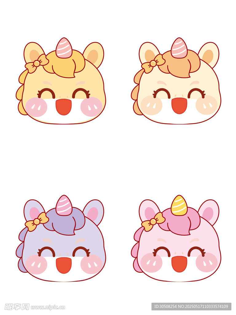 小马驹大笑头像表情包卡通图片