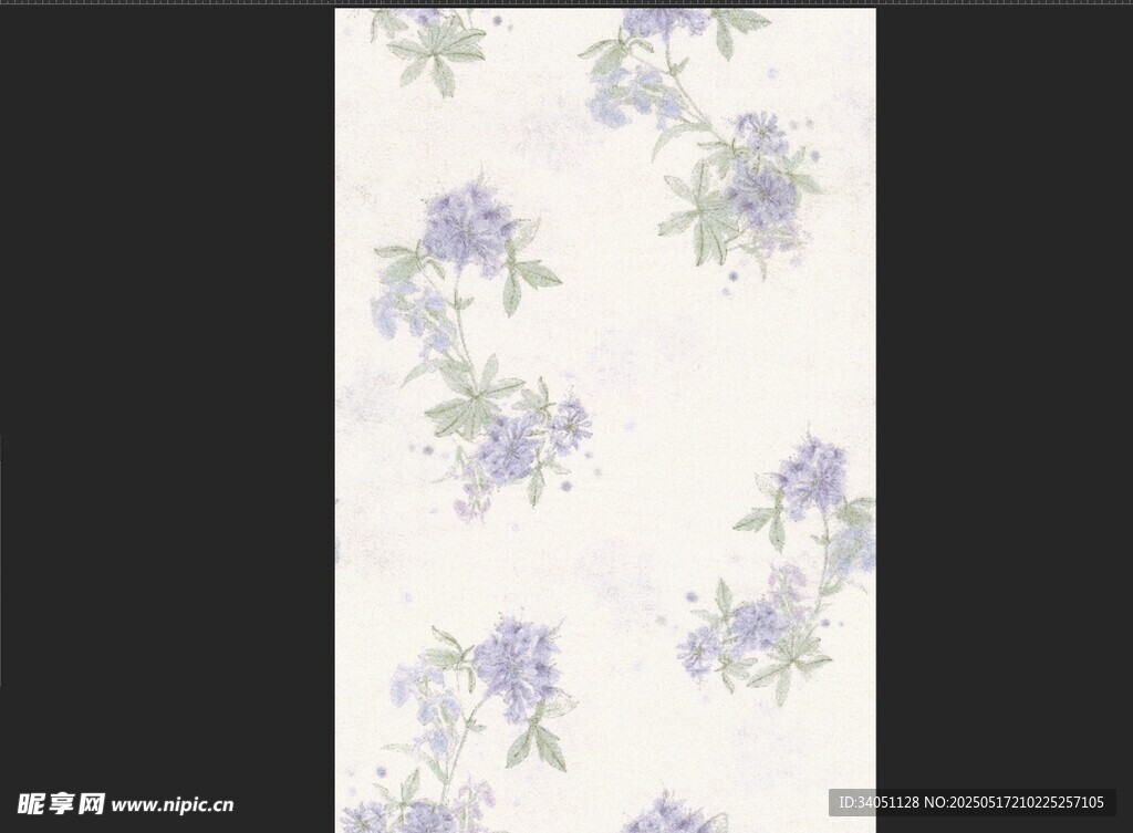 淡紫色花卉图案墙纸