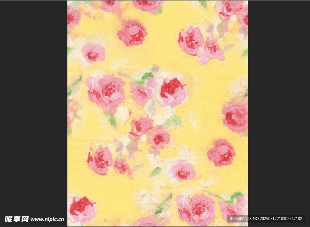 黄色花卉图案背景图